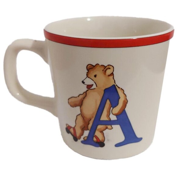 Vintage Tiffany & Co. Alphabet Bears Plate & Mug in Light Cream Made in 1994 - Picture 6 of 8